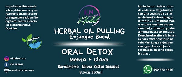 Herbal Pulling Oil Enjuague Bucal 8.5 oz - Imagen 6